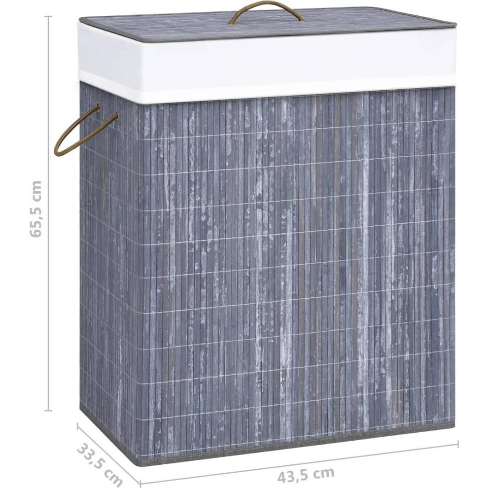 Vidaxl Grau Wäschekorb, Wäschekorb (83 L)