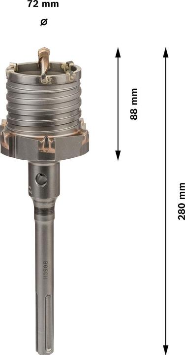 Produktbild Bosch Professional Zubehör PRO SDS max-5 Core Cutter einteilig, 72 x 87 x 283, 88 x 87 x 283 mm (72 mm)