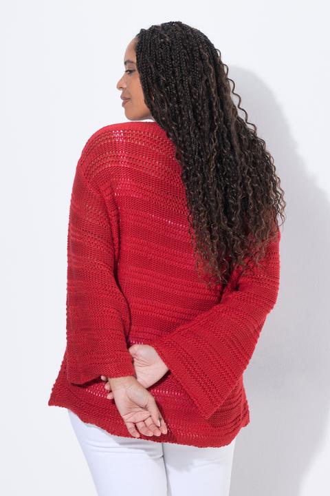 Produktbild Angel of Style Pullover, Boxy Fit, Lochstrick, Langarm (58, 60)