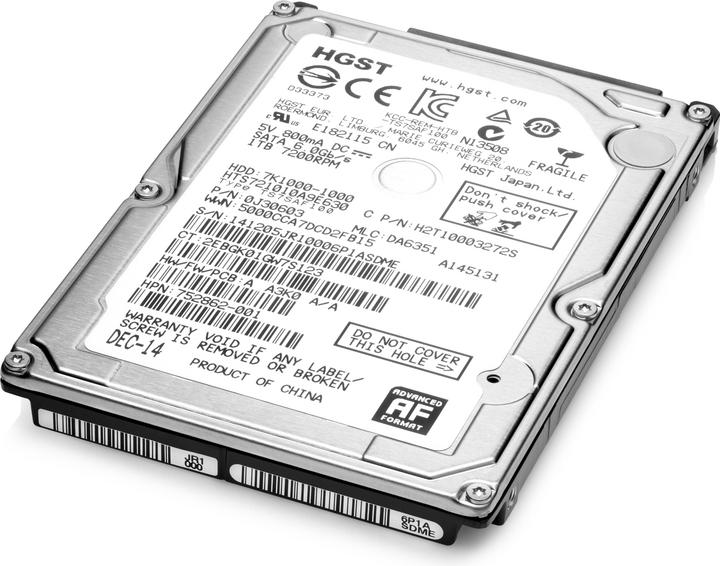Image du produit HP Disque dur SATA 7200rpm 1TB 2.5 (1 To, 2.5")