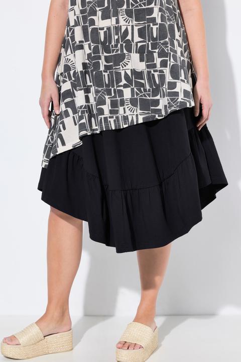 Image du produit Ulla Popken Robe en jersey, soleil, col en V, sans manches, coton bio (46, 48)
