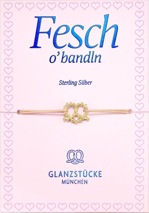 Immagine prodotto Glanzstücke München Bracciale da donna con cuore pretzel - 36474 (22 cm, Argento)