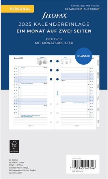 Actual product image Filofax PE MONTH/2S.+REGISTER (German)