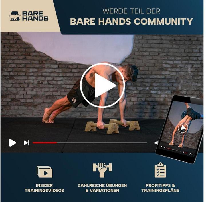 Immagine prodotto Bare Hands Impugnature per push-up in legno per il calisthenics