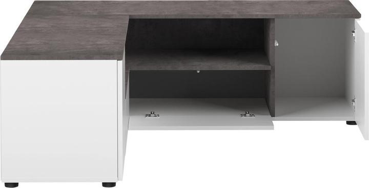Actual product image Temahome Angle TV Stand white and concrete look (40 x 46 cm)
