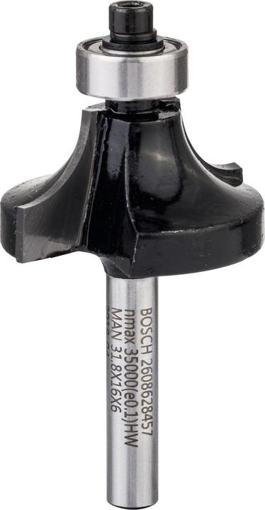 Produktbild Bosch Professional Zubehör Abrundfräser, 6 mm, R1 9,5 mm, D 31,8 mm, L 16,2 mm, G 57 mm