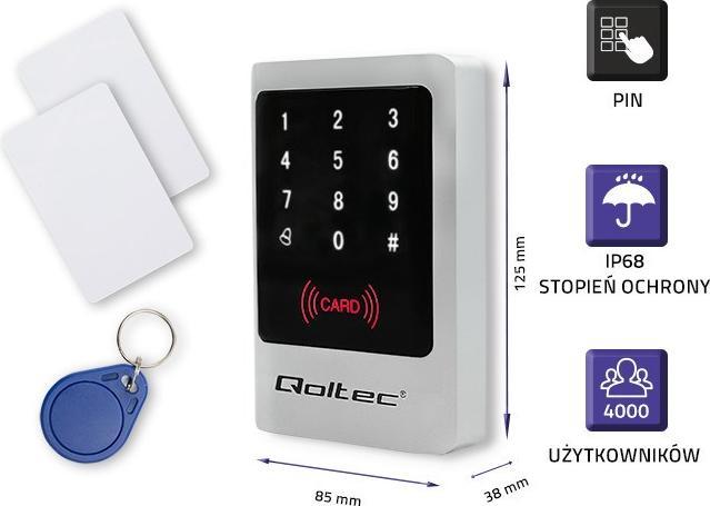 Actual product image Qoltec N--QOLTEC 52444 Code lock MIMAS with R (Key card)
