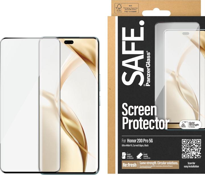 Image du produit PanzerGlass SAFE. by ® Screen Protector Honor 200 Pro 5G | Ultra-Wide Fit (1 pcs, Honor 200 Pro)