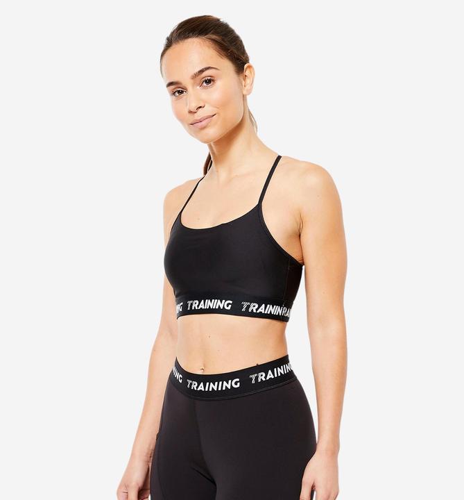 Produktbild Decathlon Bustier leichter Halt - schwarz (XS)