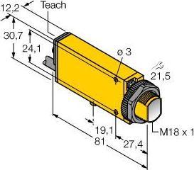 Actual product image Turck Opto sensor diffuse reflection light scanner SMU315WQDP