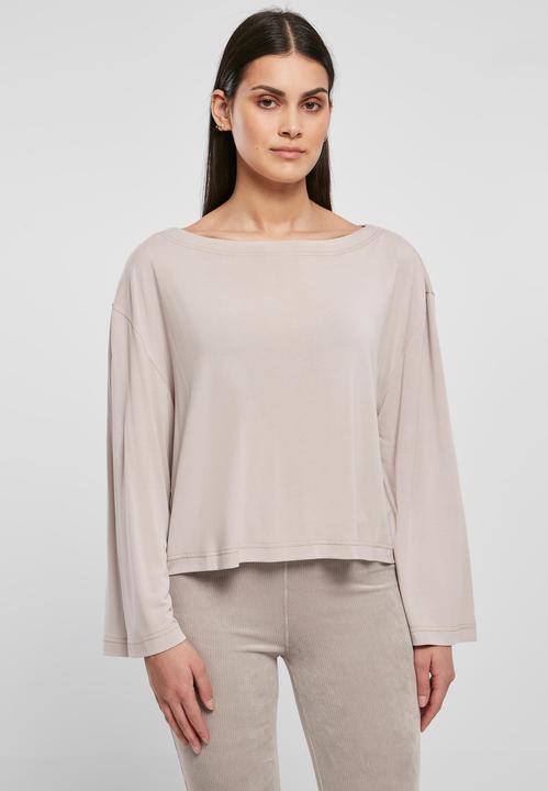 Actual product image Urban Classics Ladies Short Modal Bateau Neckline Longsleeve (XS)