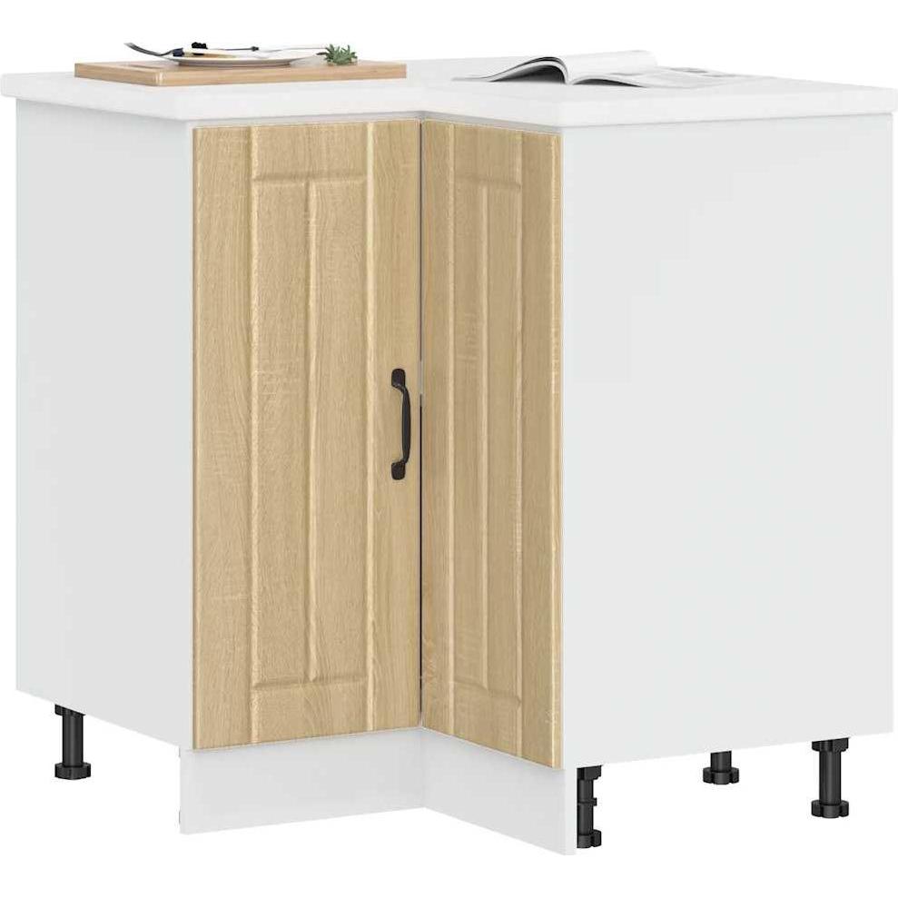 VidaXL, Regal, Küchen-Eckunterschrank Lucca Sonoma-Eiche Holzwerkstoff Eckunterschrank (75.5 x 75.5 x 81.5 cm)