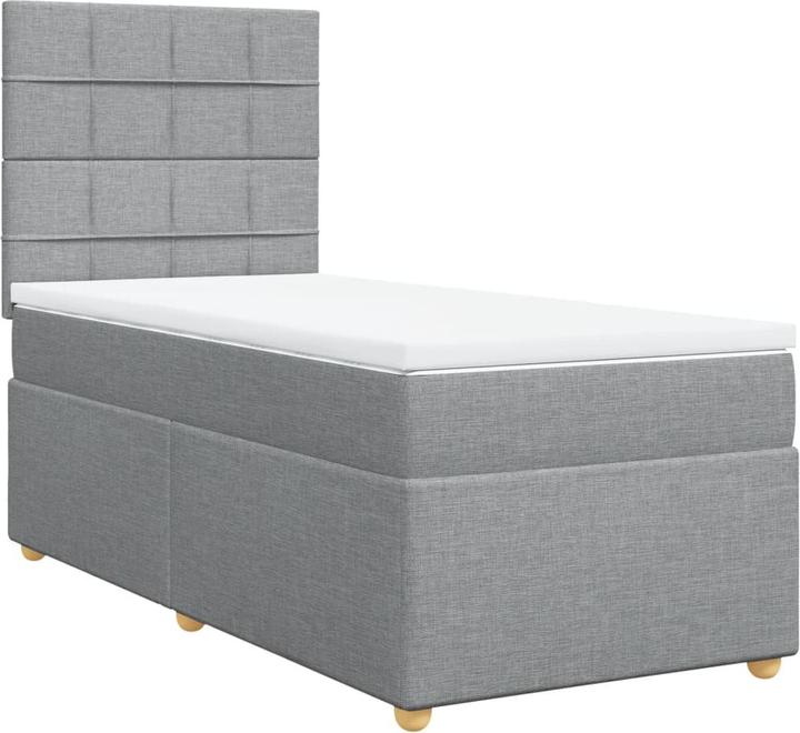 Produktbild VidaXL Bo x springbett mit Matratze 90 x 200 cm Stoff (90 x 200 cm, 90 x 200 cm)