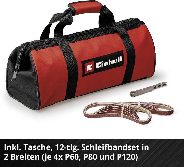 Produktbild Einhell Set bestehend aus Akku-Bandfeile TE-BF 18 Li-Solo und