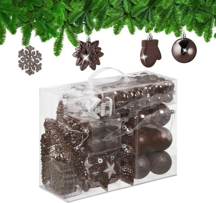 Produktbild Relaxdays 100-tlg. Weihnachtskugeln-Set (100 -teilig)
