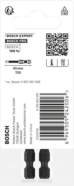 Produktbild Bosch Professional Zubehör PRO Torx Impact Bit (Innensechsrund TX)
