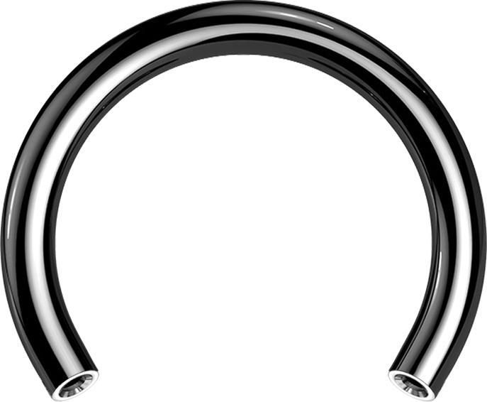 Produktbild Star Piercing Micro Threadless Circular-Stab schwarz (Titan G23, ohne Messing)
