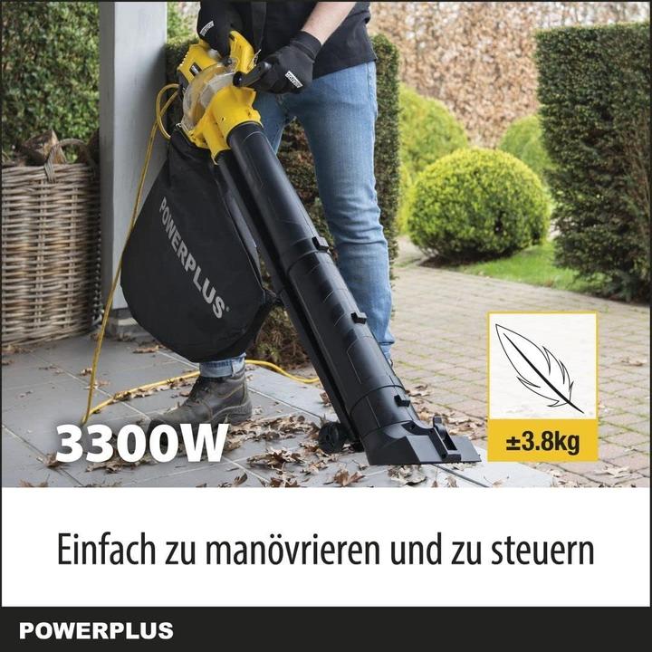 Actual product image Powerplus Leaf vacuum cleaner/blower 3300W (Electrical connection, Leaf blower, Leaf vacuums, Vacuum cleaners & blowers)