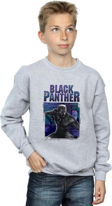 Actual product image Boys Black Panther Tech Badge Sweatshirt (116)