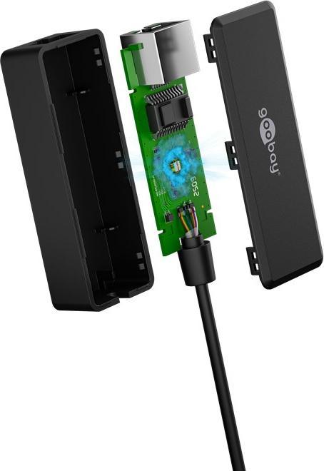 Actual product image Goobay USB-C-Ethernet-Adapter, schwarz (USB-C)