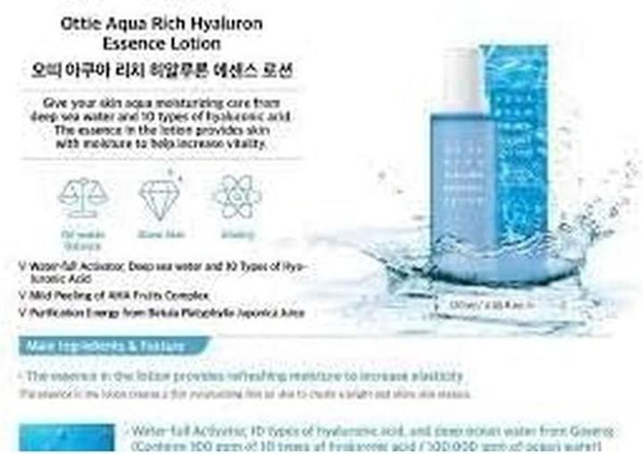 Actual product image Ottie Aqua Rich Hyaluron Essence Lotion 120ml (120 ml)