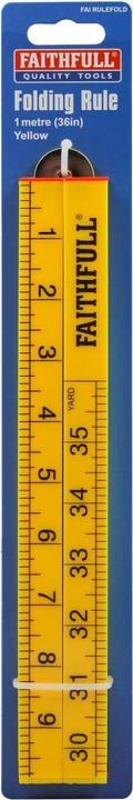 Actual product image Faithfull Folding Rule - Abs Plastic (1 m)