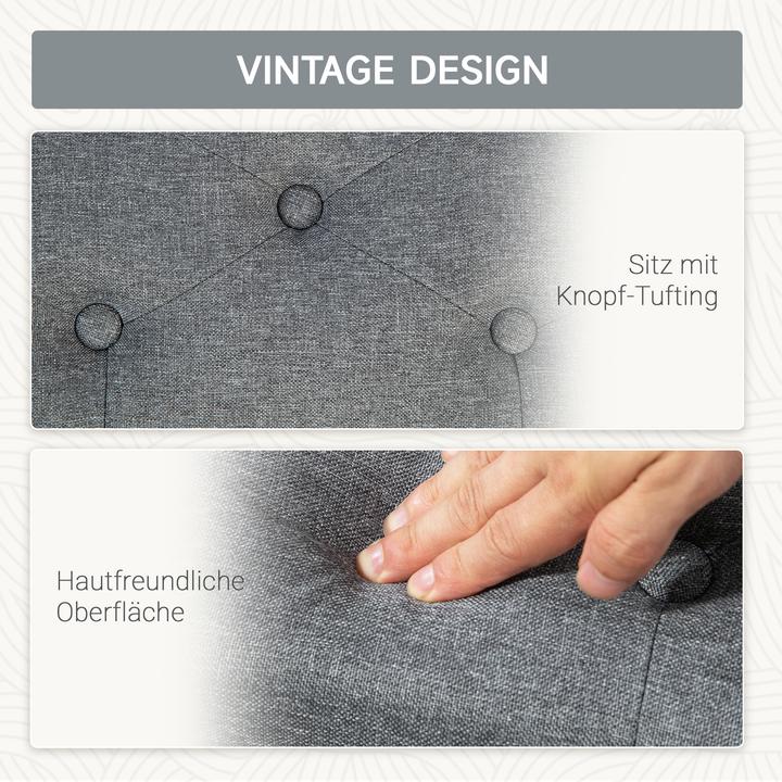 Produktbild Homcom Sitzbank Polyester, Schaumstoff Hellgrau (40 cm)