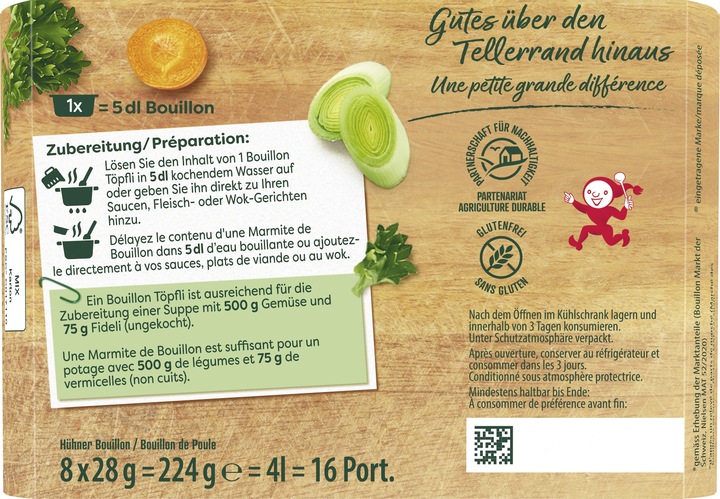 Image du produit Knorr Marmite de bouillon de poulet, consistance molle & rapidement soluble, pour sauces, viande & wok