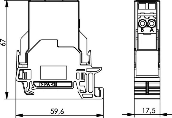 Produktbild Telegärtner STX Tragschienen-Verbinder LC Duplex MM Kupplung