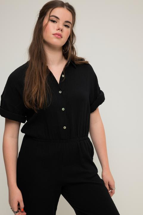 Produktbild Studio Untold Jumpsuit, Musselin, elastische Taille, Halbarm, weites Bein (46, 48)