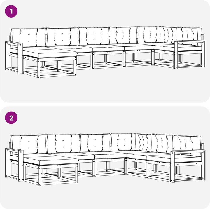 Produktbild vidaXL Outdoor-Sofa