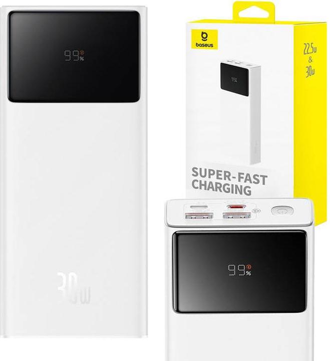 Produktbild Baseus Powerbank Star-Lord 20000mAh, 30W (white) (20000 mAh, 30 W, 74 Wh)
