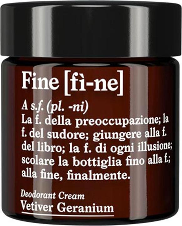 Actual product image [fì-ne] Deodorant Vetiver Geranium (Crème)