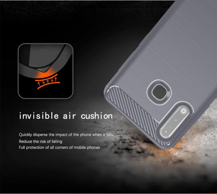 Actual product image Cadorabo TPU Ultra Slim carbon stainless steel Combi Cover (Samsung Galaxy A70e)