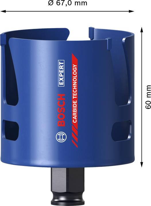 Productafbeelding Bosch Professional Zubehör Expert gatenzaag voor bouwmateriaal, 67 x 60 mm (67 mm)