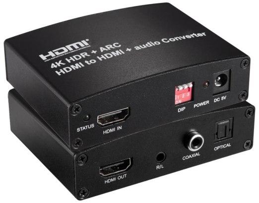 Actual product image PremiumCord HDMI2.0 Repeater/Extender 4Kx2K@ s oddělením audia, stereo jack, Toslink, RCA