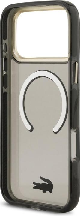 Produktbild Lacoste Shockproof Transparent Frosted Gold Logo MagSafe Case for iPhone 17 Pro Max black (Apple iPhone 17 Pro Max)