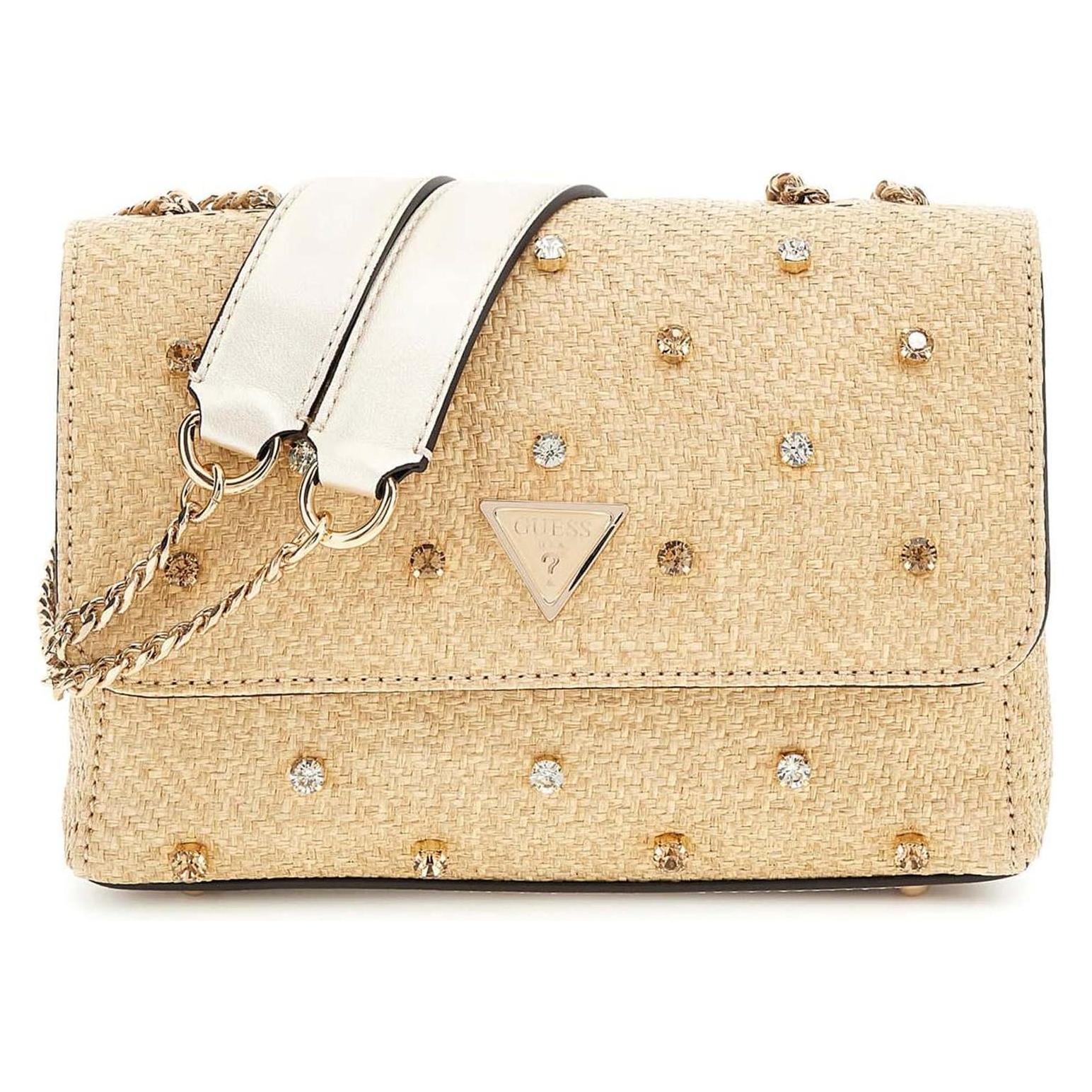 Guess, Damen, Handtasche, Giully Ii Two Compound Convertible Flap Bag, Beige