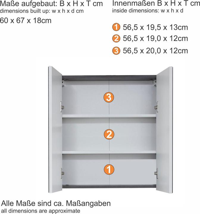 Actual product image Trendteam LineBad (60 x 18 x 67 cm)