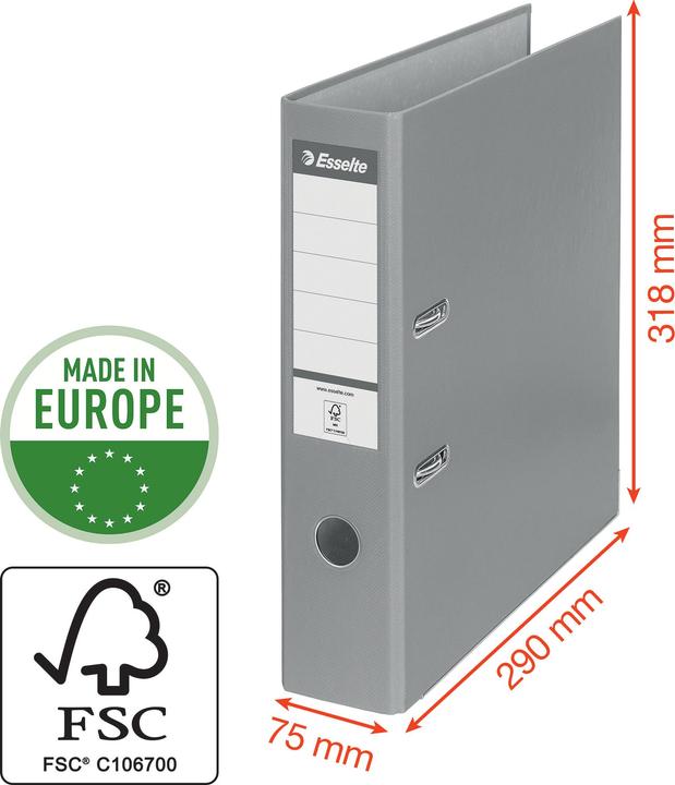 Produktbild Esselte Ordner Eco PP A4 gelb (A4, 75 mm, 1 Stk.)