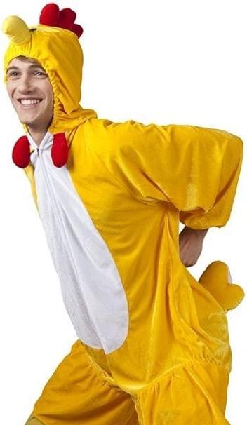 Immagine prodotto Boland Costume da pollo in peluche unisex: tuta con cappuccio (S)