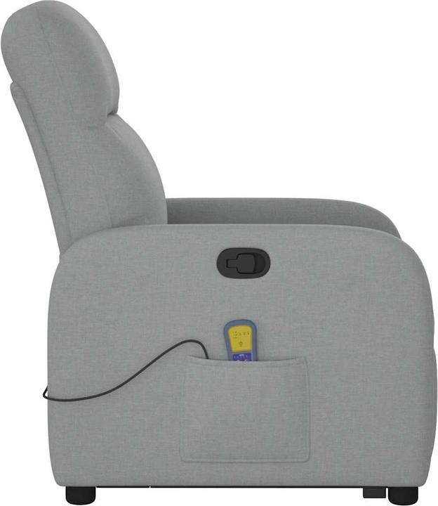 Actual product image vidaXL Massage chair with stand-up aid Light grey fabric