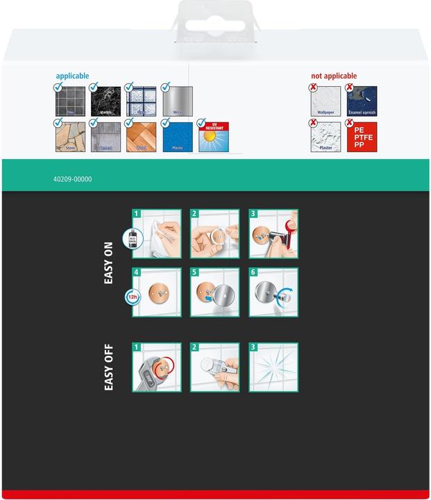 Actual product image tesa ALUXX shower tray incl. adhesive solution without drilling (8.5 x 24.5 x 25 cm)
