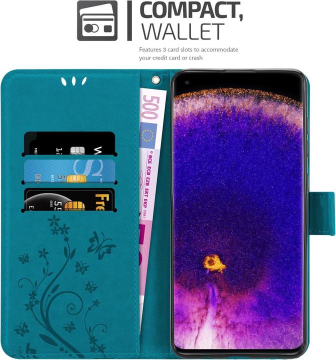 Produktbild Cadorabo Flower Book Hülle für Oppo FIND X5 PRO (Oppo Find X5 Pro)