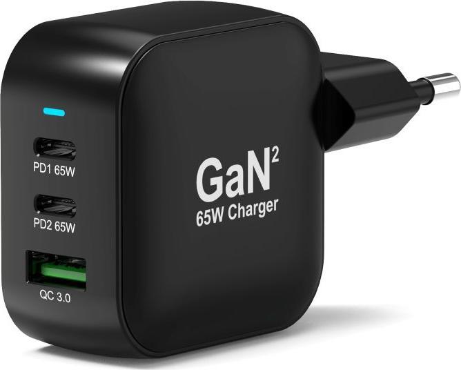 Port Designs Port WALL GaN2 CHARGER USB-C & USB-A 65W (65 W, 3 ports)