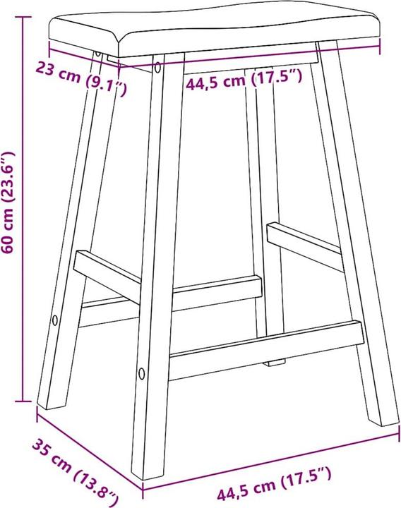Actual product image vidaXL Barhocker