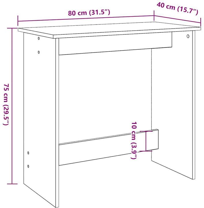 Image du produit VidaXL Bureau (80 x 40 x 75 cm)