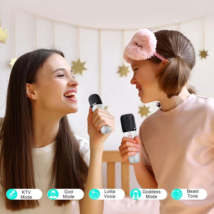 Produktbild Avizar Kinder Karaoke Lautsprecher 2 Mikro LED