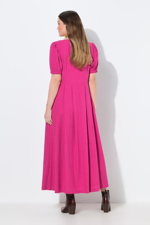 Actual product image Ulla Popken Button Down Short Sleeve Maxi Dress (62)
