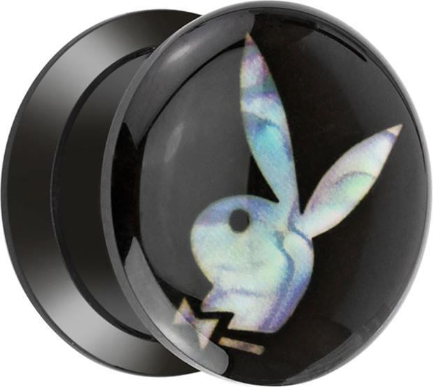 Produktbild Star Piercing Flared Plug mit Playboy Bunny aus Perlmutt (ohne Messing, Acryl, Mineralisch)